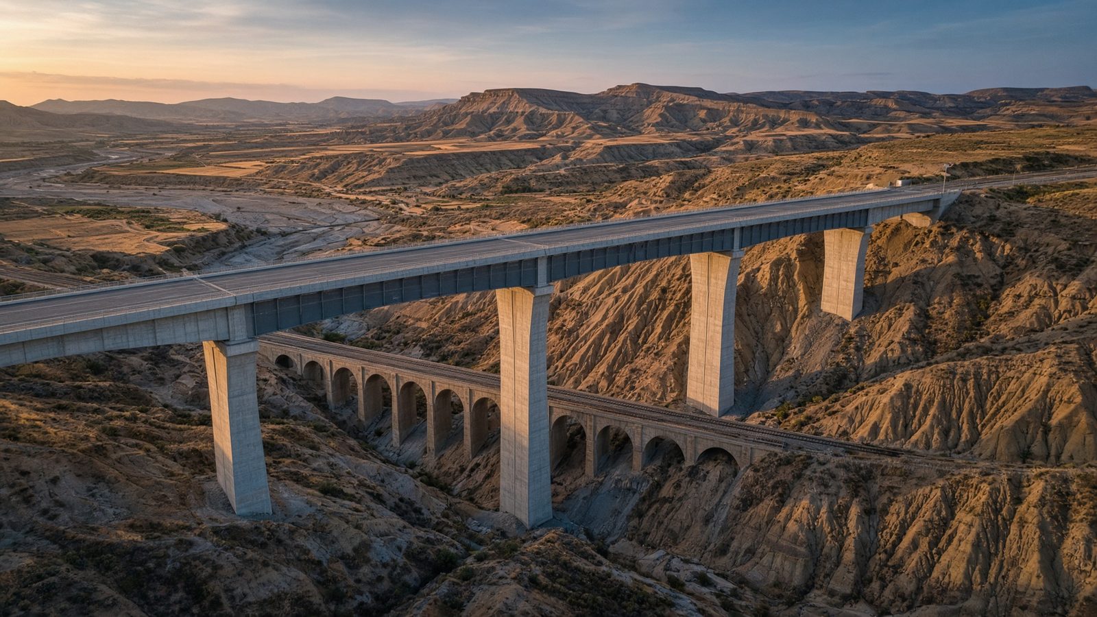 Infraestructura sobre el valle del Ebro